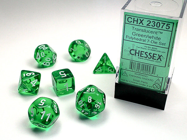 Opaque Polyhedral Green /White D4 | 4-Sided Dice (Sold per Die)