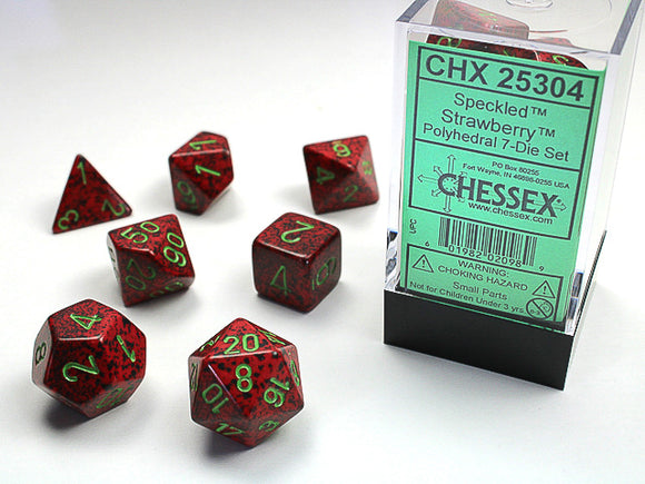 Chessex: Speckled - Strawberry - Polyhedral 7-Die Set (CHX25304)