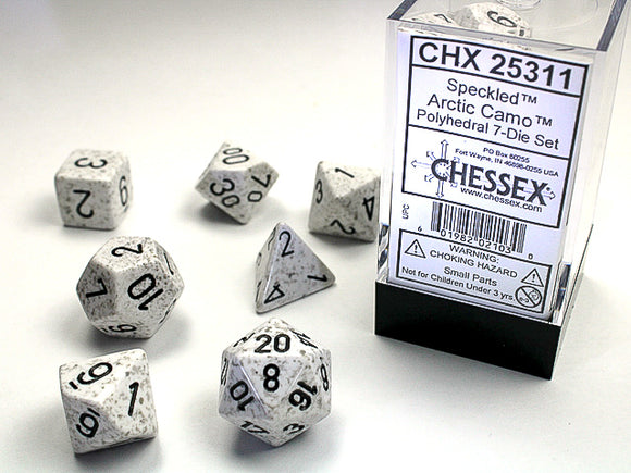 Chessex: Speckled - Arctic Camo - Polyhedral 7-Die Set (CHX25311)