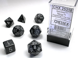 Chessex: Speckled - Ninja - Polyhedral 7-Die Set (CHX25318)