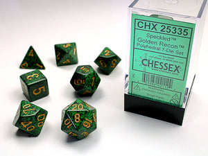 Chessex: Speckled - Golden Recon - Polyhedral 7-Die Set (CHX25335)