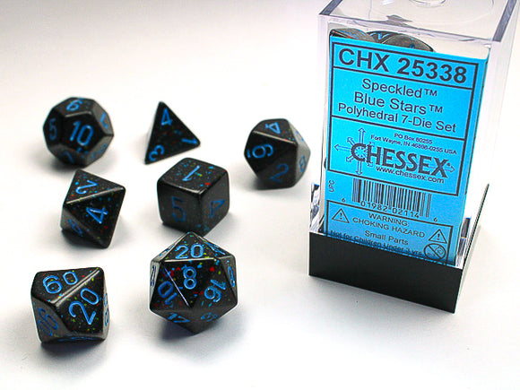 Chessex: Speckled - Blue Stars - Polyhedral 7-Die Set (CHX25338)
