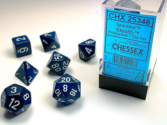 Chessex: Speckled - Stealth - Polyhedral 7-Die Set (CHX25346)