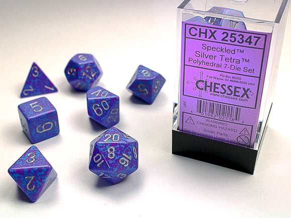 Chessex: Speckled - Silver Tetra - Polyhedral 7-Die Set (CHX25347)