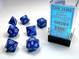 Chessex: Opaque - Blue/White - Polyhedral 7-Die Set (CHX25406)