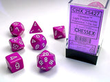 Chessex: Opaque - Light Purple/White - Polyhedral 7-Die Set (CHX25427)