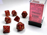 Chessex: Scarab - Scarlet/Gold - Polyhedral 7-Die Set (CHX27414)