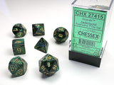 Chessex: Scarab - Jade/Gold - Polyhedral 7-Die Set (CHX27415)