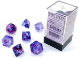 Chessex: Nebula - Nocturnal/Blue Luminary - Polyhedral 7-Die Set (CHX27557)