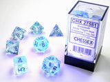 Chessex: Borealis - Icicle/Light Blue Luminary - Polyhedral 7-Die Set (CHX27581)