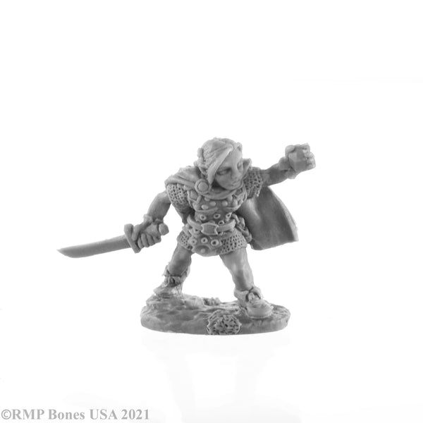 Reaper Deep Gnome Miniatur – 25 Mm Fantasy-Figur Aus Grauem Bones-Kunststoff