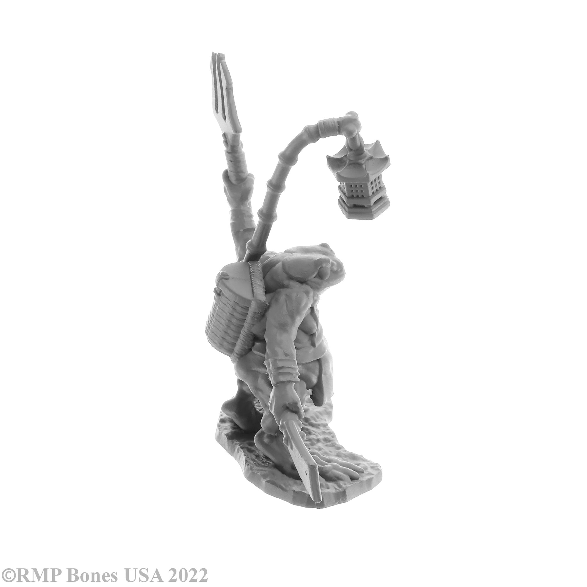 Figurine Reaper Miniatures - Bufo Dreadmere Frogman - Échelle Héroïque 25 Mm, Bones USA, à Peindre (RPR30064)