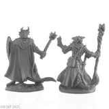 Reaper Bones Black: Dragonfolk Wizard and Cleric (44144)