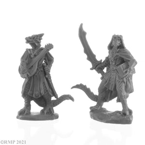 Reaper Bones Black: Dragonfolk Bard and Thief (44145)