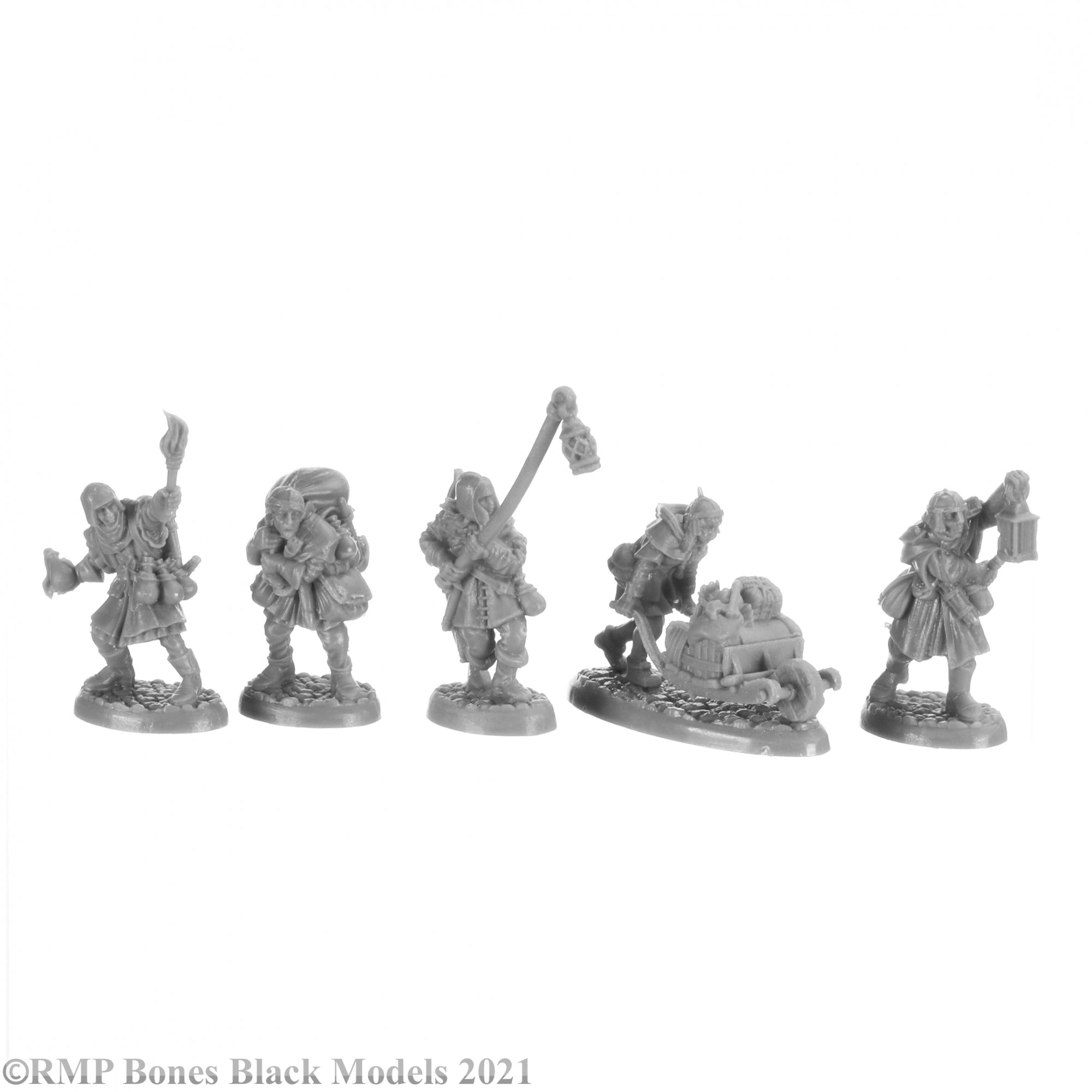Figurine RPG "HENCHMEN LONG BATON - BONES REAPER" - 35mm - Résine Bones - Neuf