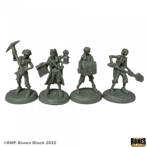 Reaper Bones Black: Skeletal Treasure Crew (4) (44174)