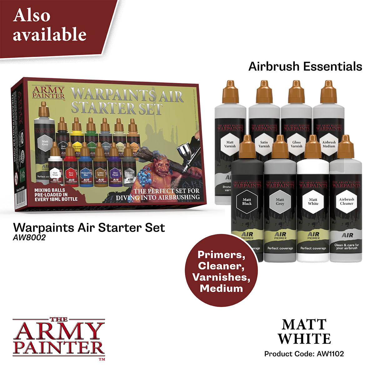 Army Painter Warpaints Air Primer White (100 ml)