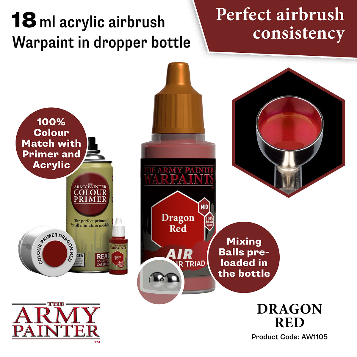 The Army Painter Warpaints Air: Dragon Red (AW1105) – Gnomish Bazaar