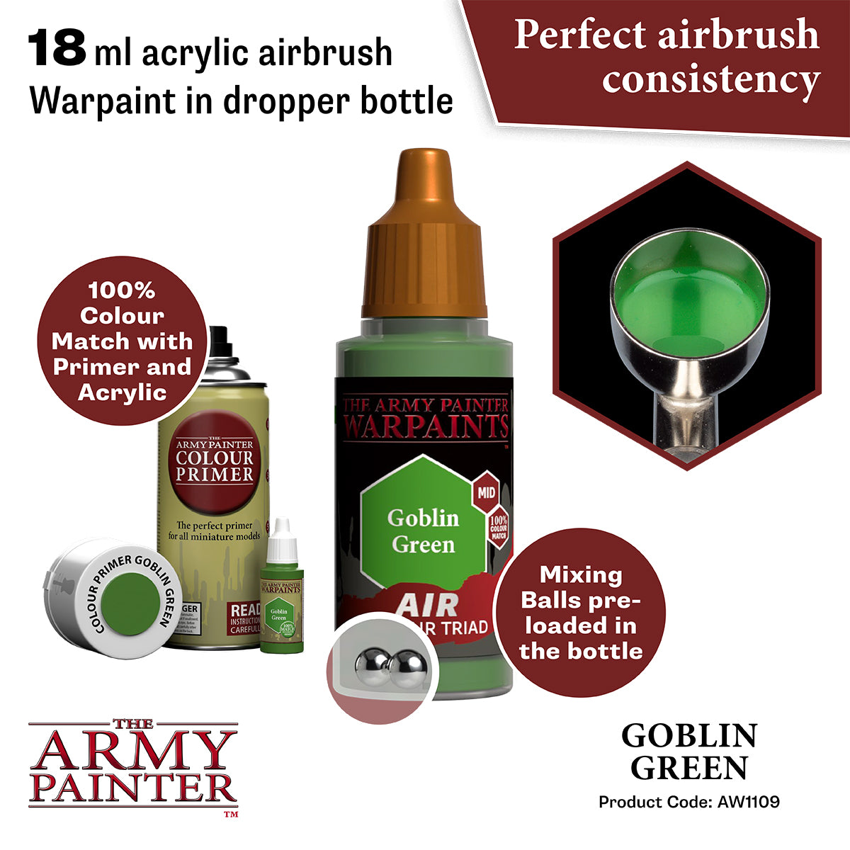 The Army Painter Warpaints Air: Goblin Green (AW1109) – Gnomish Bazaar
