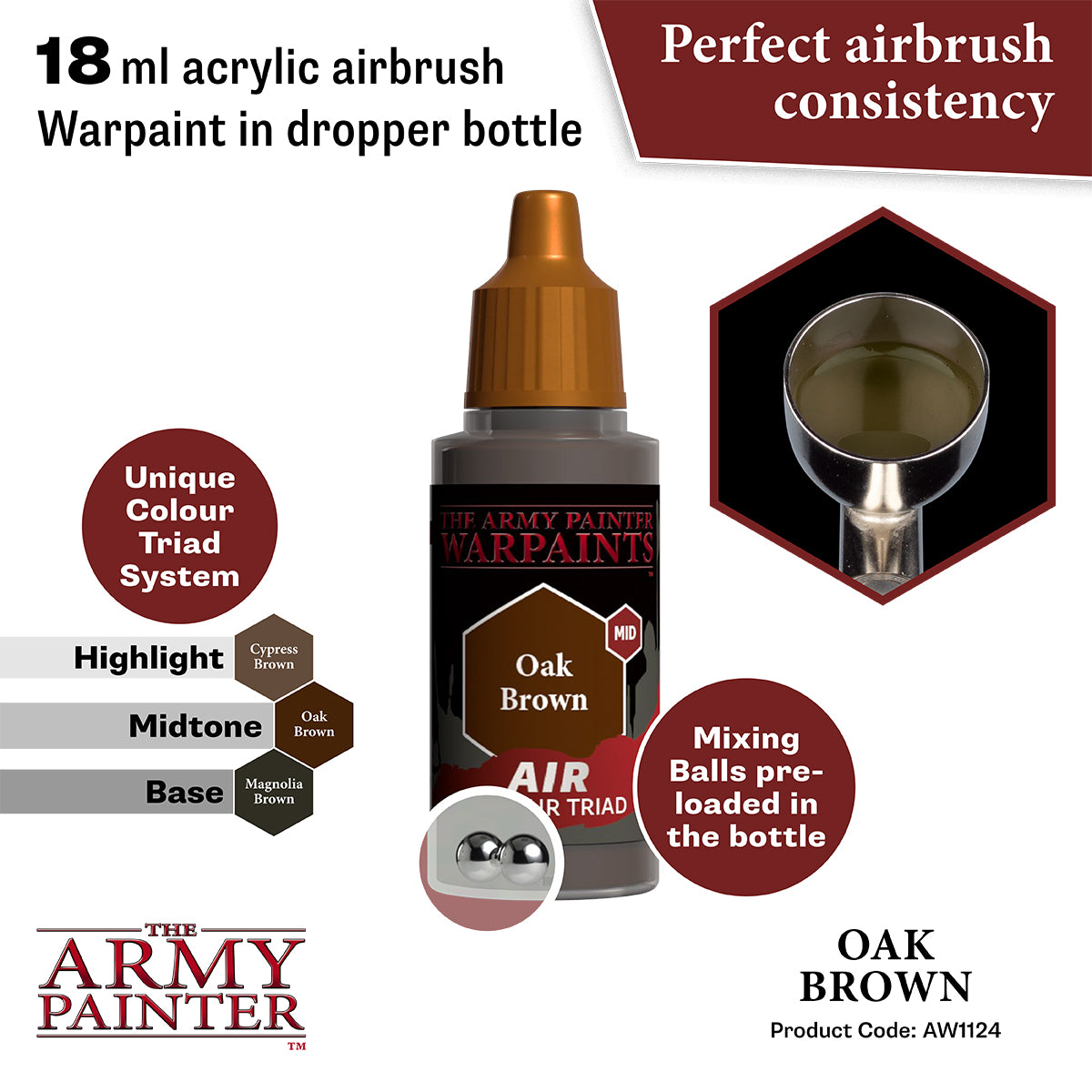 The Army Painter Warpaints Air: Oak Brown (AW1124) – Gnomish Bazaar