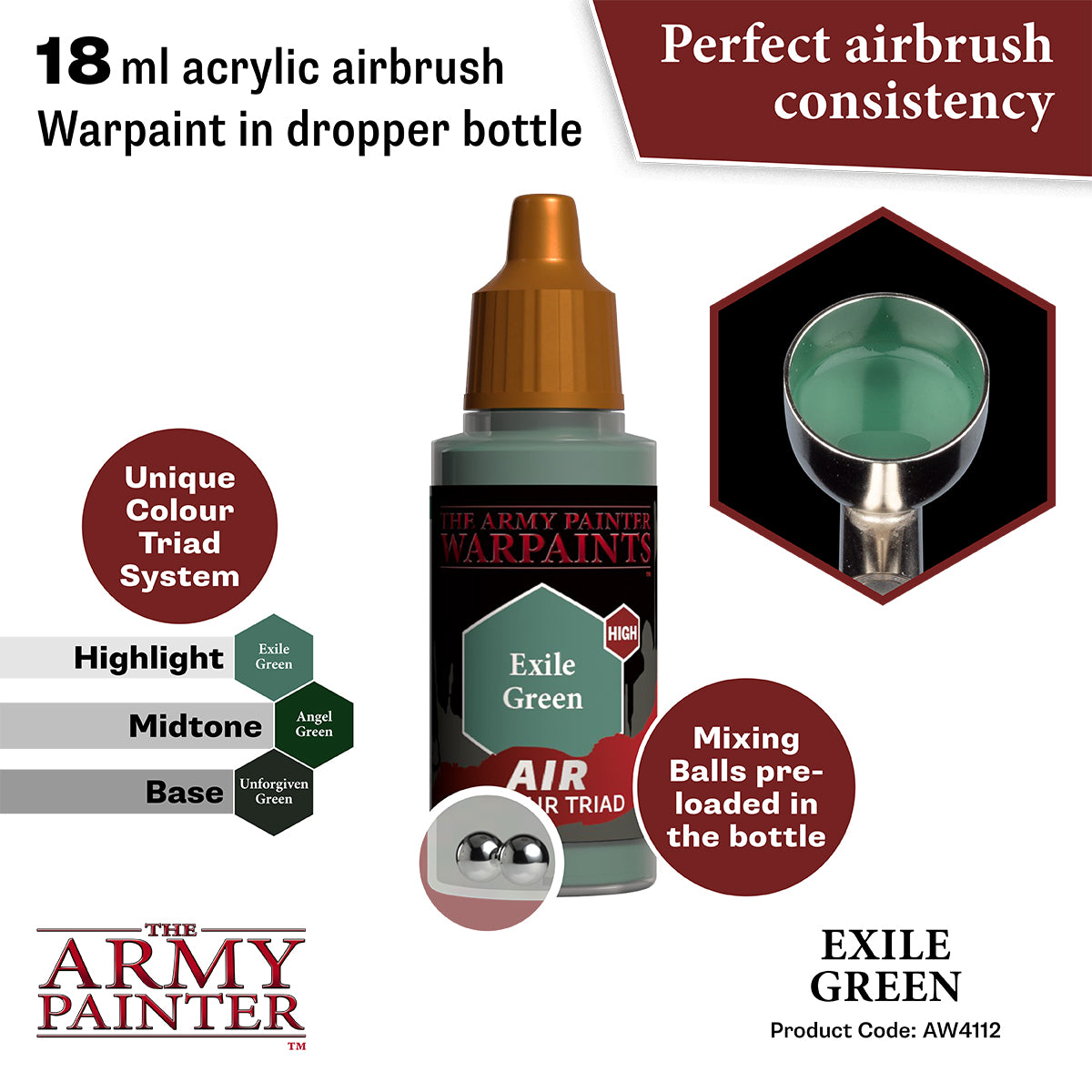 The Army Painter Warpaints Air: Exile Green (AW4112) – Gnomish Bazaar