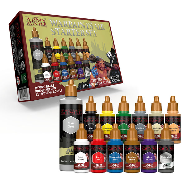 The Army Painter Starter Airbrush Paint Set and Airbrush Thinner - Acrylic Air Brush Painting Set, Airbrush Paint Thinner - Warp