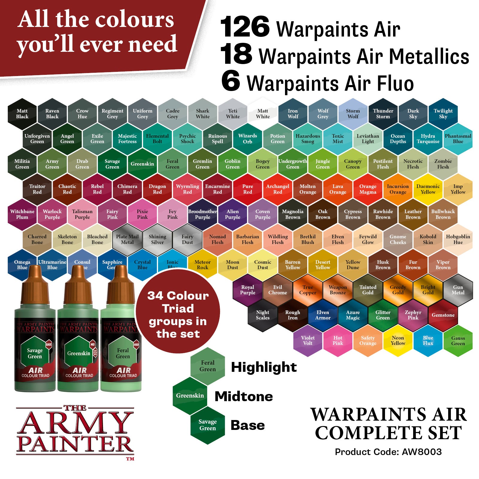 The Army Painter - Warpaints: Metallic Colours Paint Set