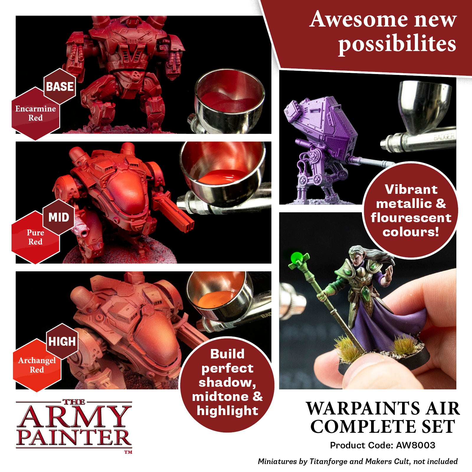 The Army Painter, Airbrush Primary Bundle Blue, 2 Colour Air Triads With 6 X 18 Ml Pre-thinned Acrylic Airbrush Paints - Air Brush Miniature Paint For D&D & Warhammer Miniatures - View #11