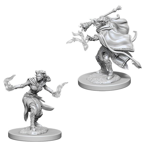 Dungeons & Dragons Nolzur's - Miniature Non Dipinte: Tiefling Warlock Femmina (2 Pezzi)