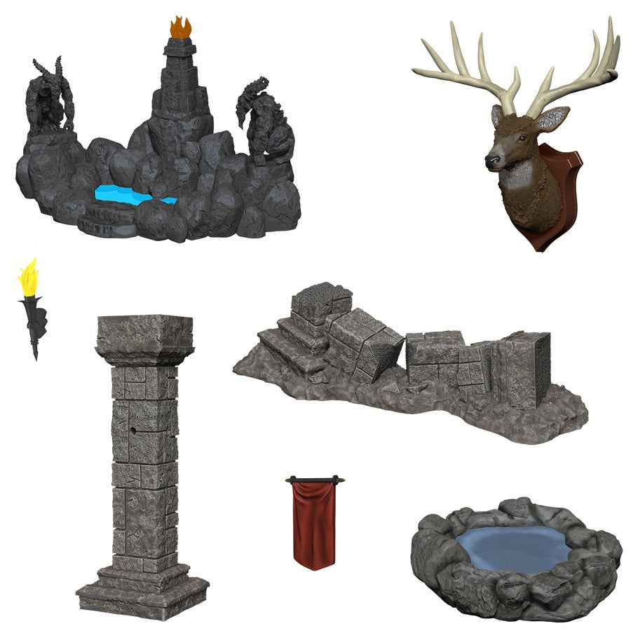 WizKids Deep Cuts Unpainted Miniatures: Pools & Pillars – Terrain For Tabletop Games - View #10