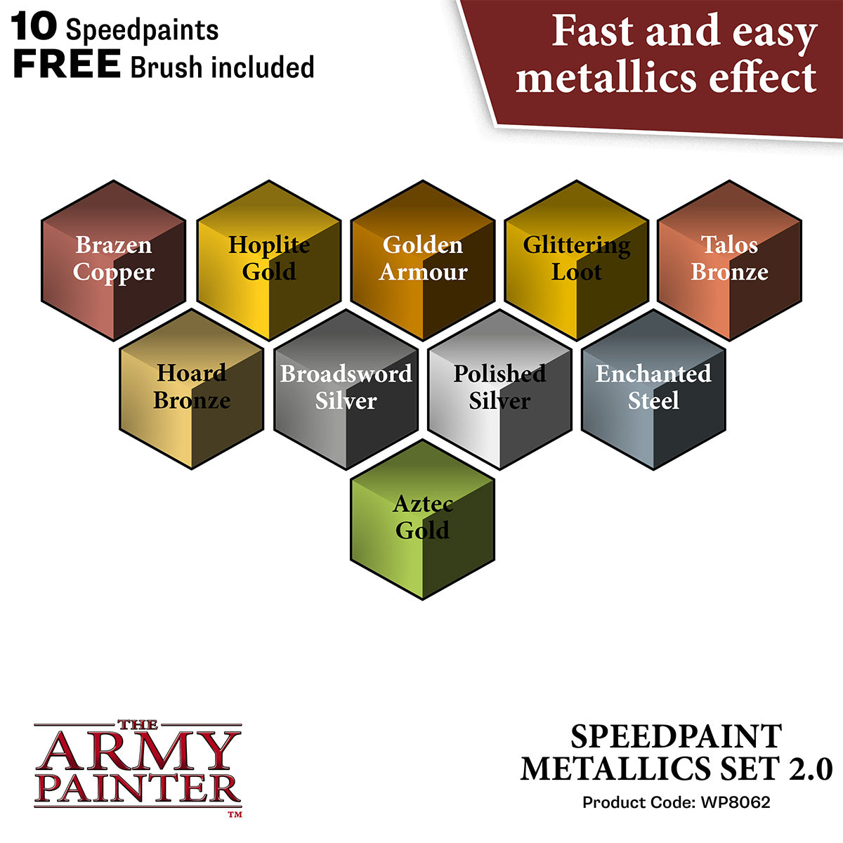 The Army Painter: Speedpaint Metallics Set 2.0 (WP8062) - New Formula –  Gnomish Bazaar