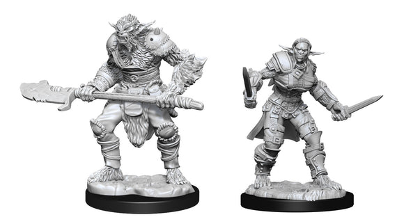 D&D Nolzur's Marvelous Miniatures: Bugbear Barbarian Male and Rogue Female (90311)