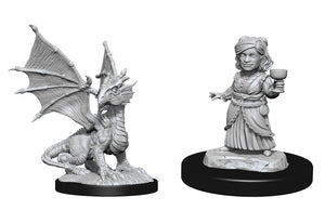 D&D Nolzur's Marvelous Miniatures: Silver Dragon Wyrmling & Female Halfling (90153)