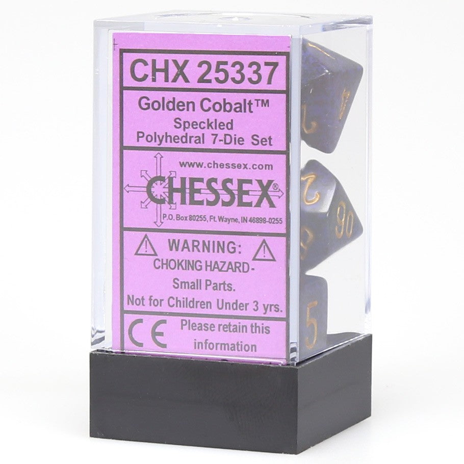 Chessex: Speckled - Golden Cobalt - Polyhedral 7-Die Set (CHX25337