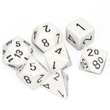 Chessex: Opaque - White/Black - Polyhedral 7-Die Set (CHX25401)