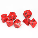 Chessex: Opaque - Red/Black - Polyhedral 7-Die Set (CHX25414)