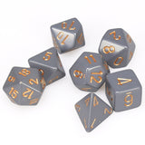 Chessex: Opaque - Dark Grey/Copper - Polyhedral 7-Die Set (CHX25420)