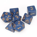 Chessex: Opaque - Dusty Blue/Copper - Polyhedral 7-Die Set (CHX25426)