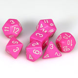 Chessex: Opaque - Pink/White - Polyhedral 7-Die Set (CHX25444)