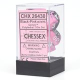 Chessex: Gemini Black-Pink/White Polyhedral 7-Die Set (CHX26430)
