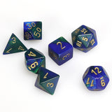 Chessex: Gemini Blue-Green/Gold Polyhedral 7-Die Set (CHX26436)