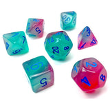 Chessex: Gemini Gel Green-Pink/Blue Luminary Polyhedral 7-Die Set (CHX26464)