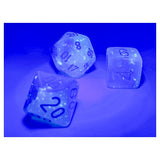 Chessex: Gemini Pearl Turquoise-White/Blue Luminary Polyhedral 7-Die Set (CHX26465)