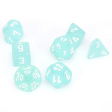 Chessex: Frosted - Teal/White - Polyhedral 7-Die Set (CHX27405)
