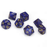 Chessex: Scarab - Royal Blue/Gold - Polyhedral 7-Die Set (CHX27427)