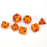 Chessex: Vortex - Orange/Black - Polyhedral 7-Die Set (CHX27433)