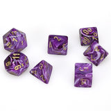 Chessex: Vortex - Purple/Gold - Polyhedral 7-Die Set (CHX27437)