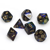 Chessex: Lustrous - Shadow/Gold - Polyhedral 7-Die Set (CHX27499)