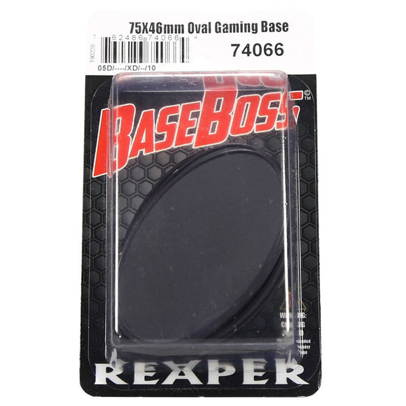 Reaper Base Boss: 75mm x 46mm Oval Gaming Base (10) (74066)