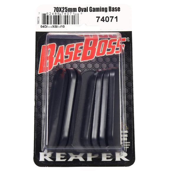 Reaper Base Boss: 70mm x 25mm Oval Gaming Base (10) (74071)